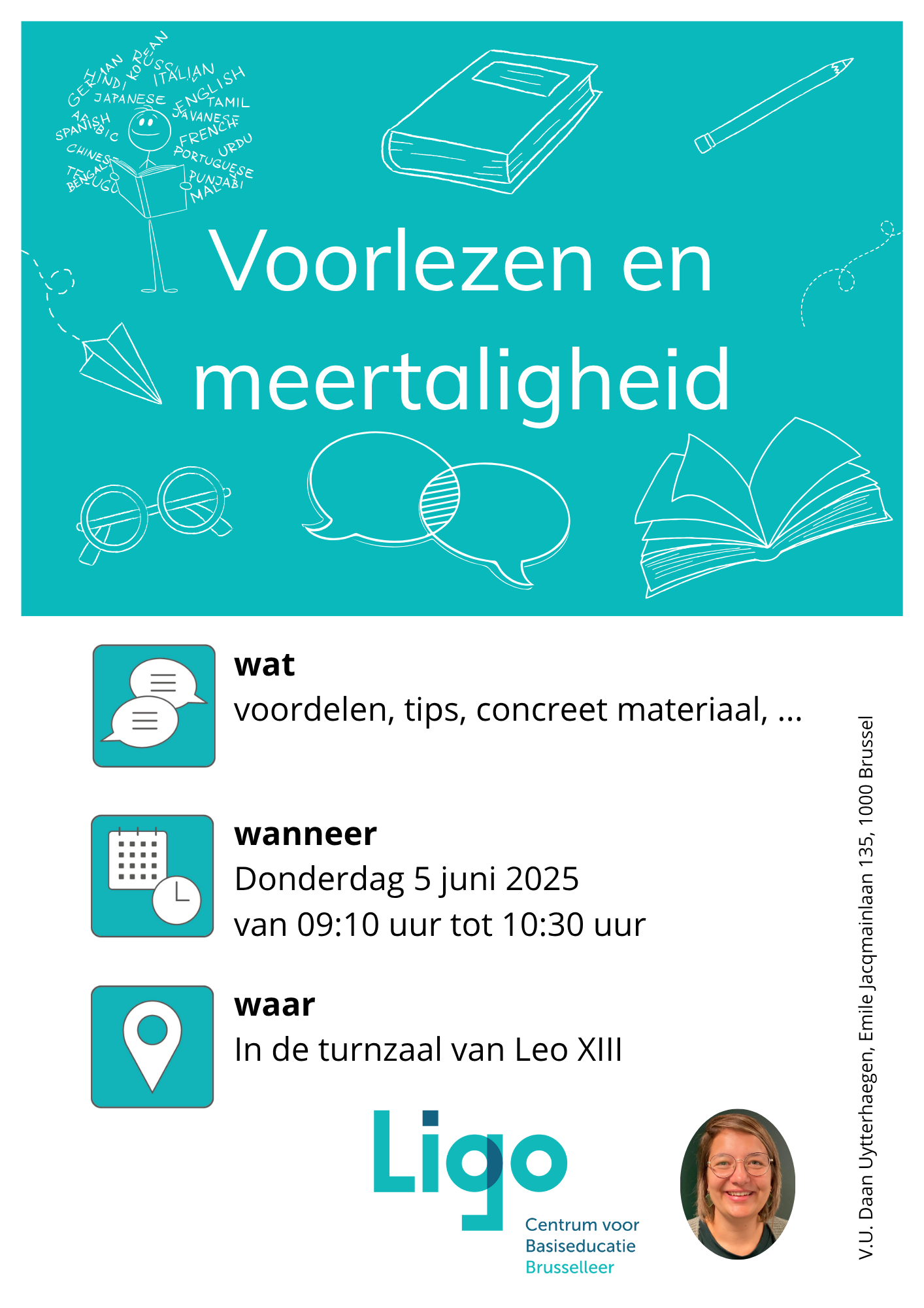 2025 06 05 Flyer Oudercafé Voorlezen en meertaligheid